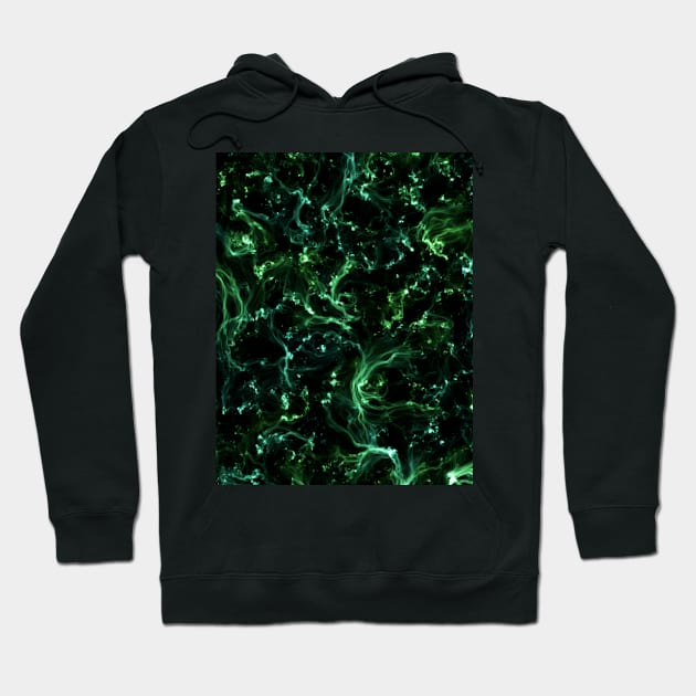 Green nebula Hoodie by Nerdiant